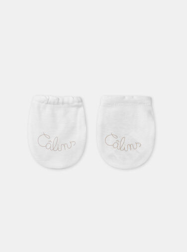 White NEWBORN MITTENS MORENO / 25E0AM12MFN000