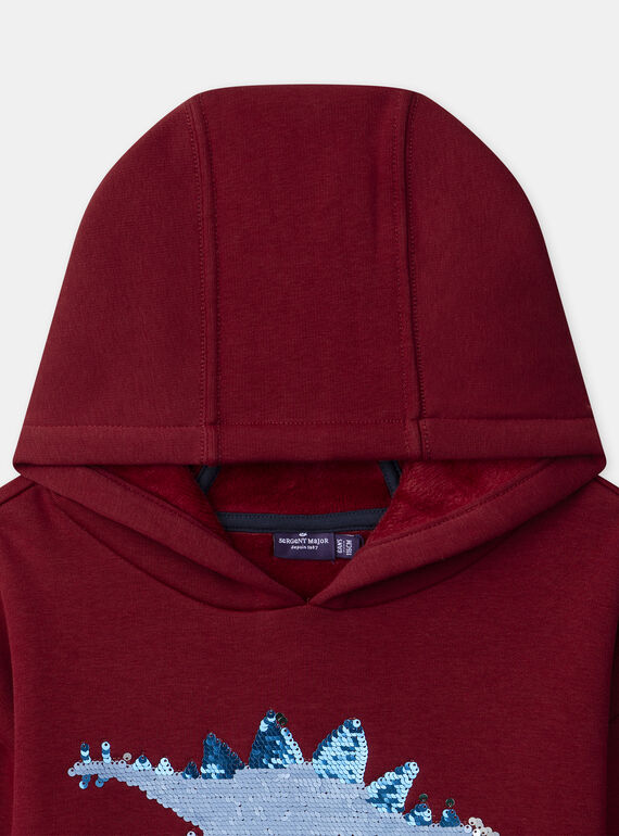 Dark red SWEAT SHIRT NMESKAGE / 25H3PGI1SWE504