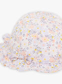 White poplin hat with flower print FODELA / 23E0AFT1CHA000