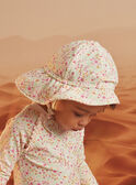 Ecru UV-protection hat with floral print KITEVA / 24E4BFG1CHA001