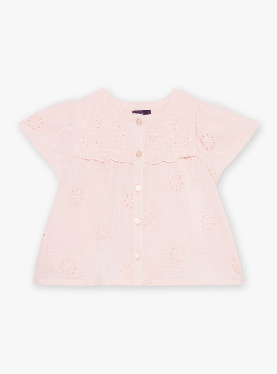 Nude double cotton gauze blouse FAURSULA / 23E1BFP1CHED319