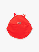 Red reversible UV protection bathing hat with 3D animated clips KISCOTT / 24E4BGG1CHAF524