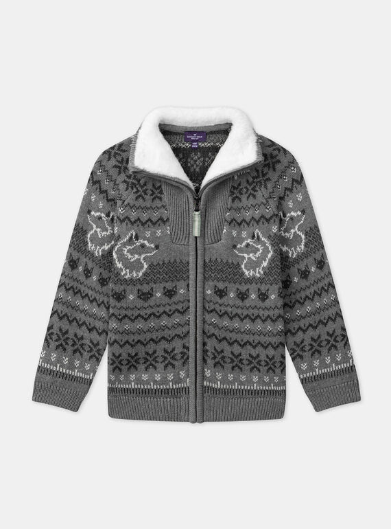 Grey KIDS CARDIGAN LADJACAGE / 24H3PGQ2GILJ922