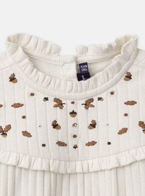 Beige TEE SHIRT LS NLEJERETTE / 25H2PFT3TMLI814