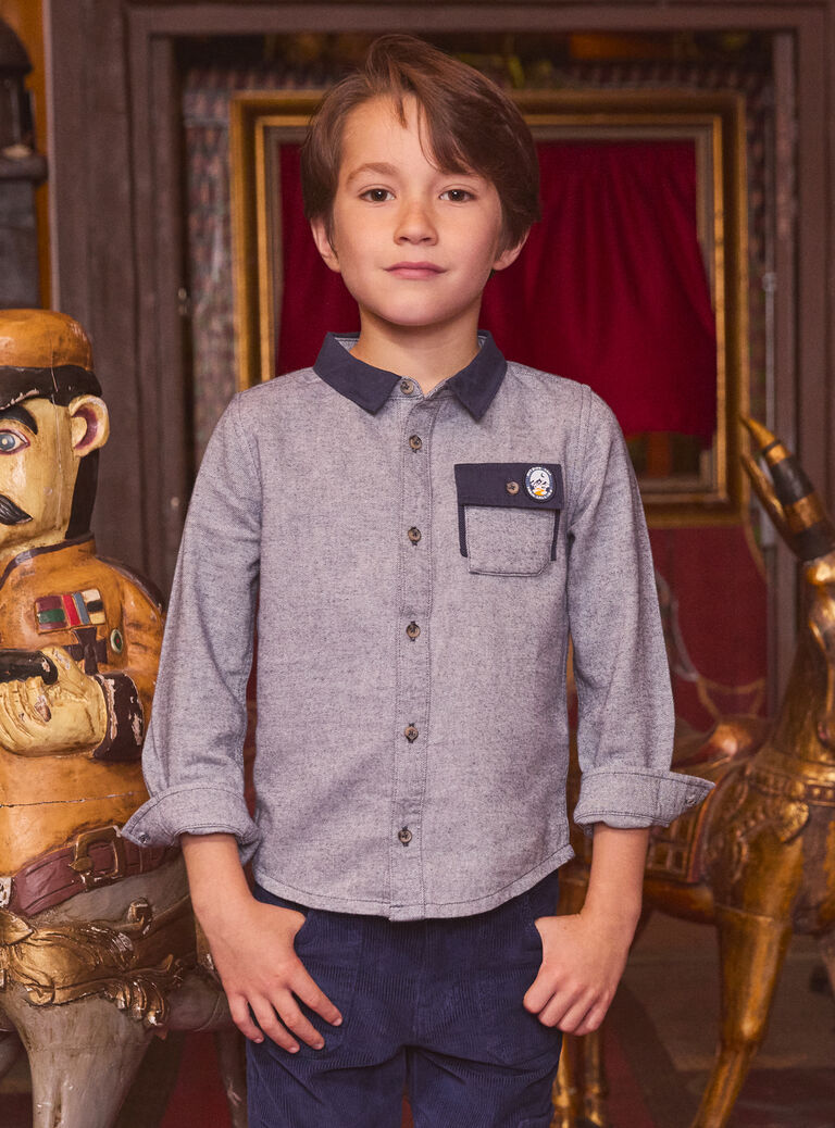 Heathered blue SHIRT LYCHEMAGE / 24H3PGO1CHM222