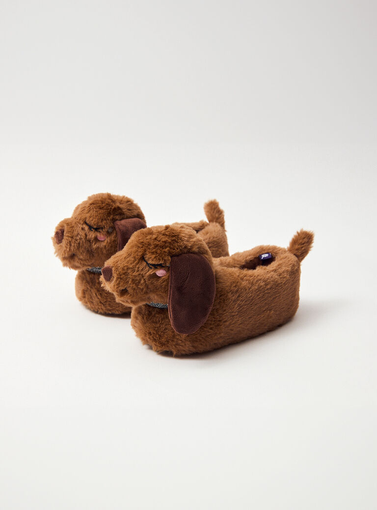 Brown SLIPPERS 3D NECAPETTE / 25F10PF71PTD815