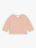 Antique pink vest in moss stitch GONNIE / 23H0CFB1CAR303