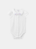 Off-white bodysuit with an embroidered collar  KAFAUSTINE / 24E1BFL1BOD001