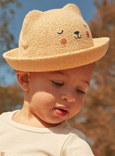 Natural mottled hat in jersey knit FATHEO / 23E4BGP1CHAA010