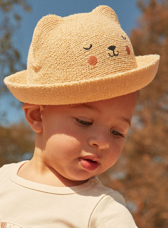 Natural mottled hat in jersey knit FATHEO / 23E4BGP1CHAA010