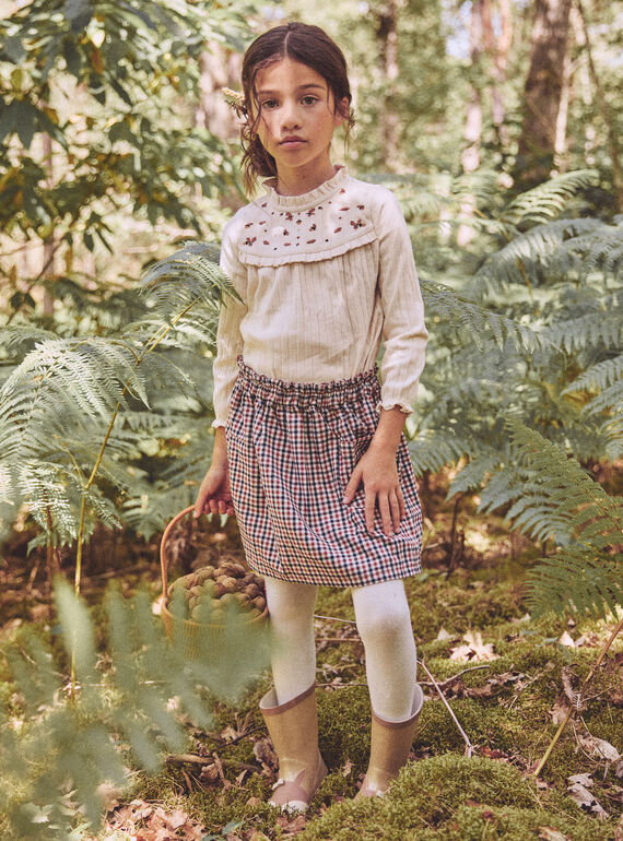 Beige TEE SHIRT LS NLEJERETTE / 25H2PFT3TMLI814