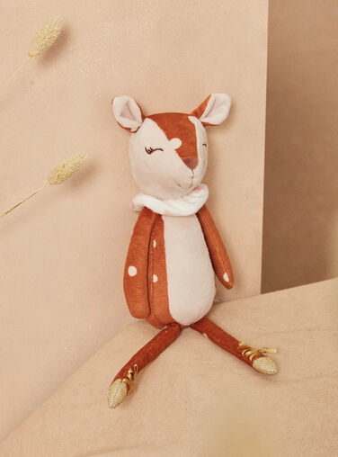 Red and grey doe birth cuddly toy GORDANA / 23H0AFB1JOU007