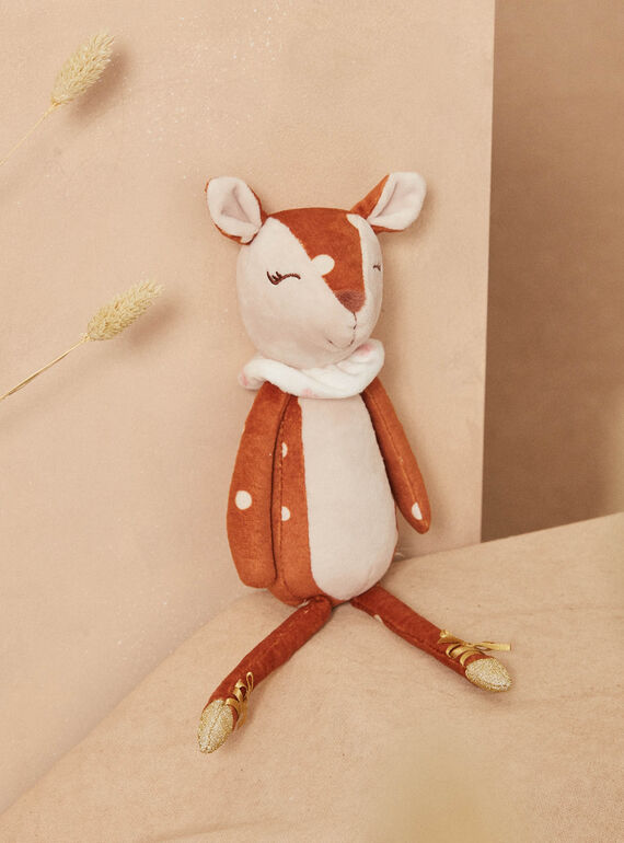 Red and grey doe birth cuddly toy GORDANA / 23H0AFB1JOU007