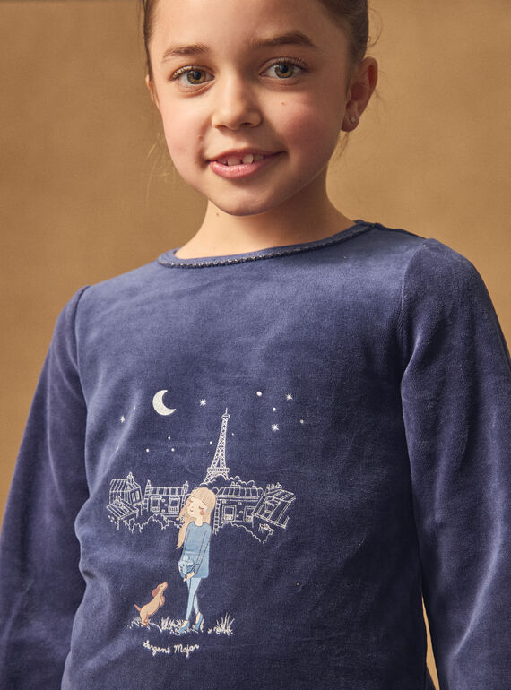 Navy PYJAMA NECILETTE / 25H5PFD2PYJ070