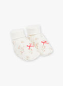 Ecru velvet birth slippers GOSIANE / 23H0AFB1CHP001