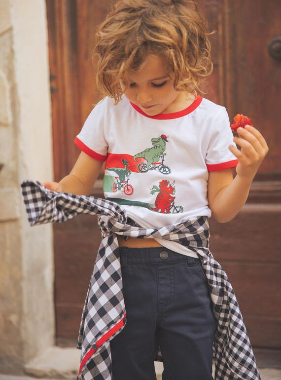 T-shirt with dinosaurs on bikes FEMIAGE / 23E3PGB1TMC001