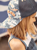 Blue cap with sharks print FLYTOAGE / 23E4PGR1CHAC226