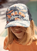 Blue cap with sharks print FLYTOAGE / 23E4PGR1CHAC226