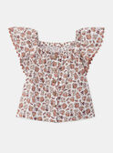 Ecru floral blouse KANELLY / 24E1BFE1CHE001
