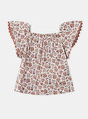Ecru floral blouse KANELLY / 24E1BFE1CHE001