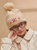 Beige pompom hat KRABONETTE / 24E4PF81BON080