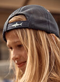 Blue cap with sharks print FLYTOAGE / 23E4PGR1CHAC226